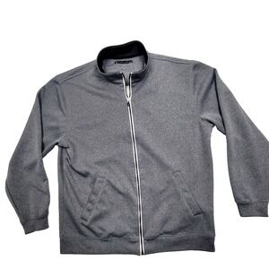 Pebble Beach‎ Performance Jacket Large Gray Full Zip Golf Windbreaker